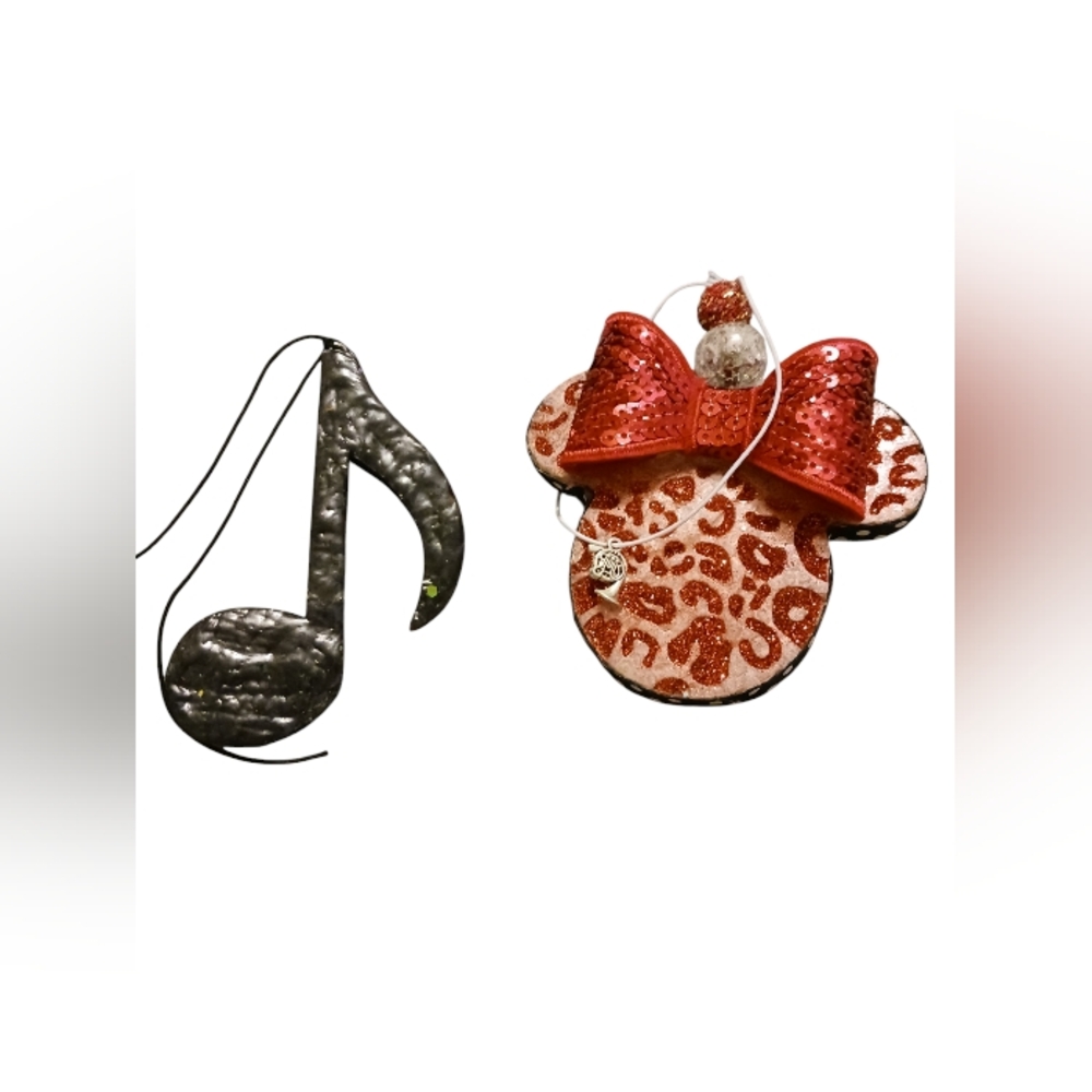 Freshie fresheners- Red Sequin Minnie Mouse and music fresheners